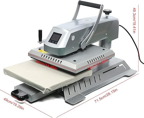 Miniatura 4 de LOYALHEARTDY Máquina de prensa de calor, pantalla táctil digital de 15 x 15 pulgadas, prensa de calor por sublimación de transferencia para