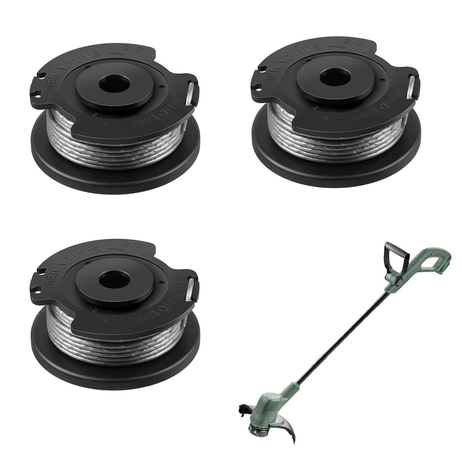BNFGD3 Pcs Replacement Spool Line Strimmer Wire Grass Trimmer F016800569 Nylon Compatible and Feed for Garden Lawn Hedge