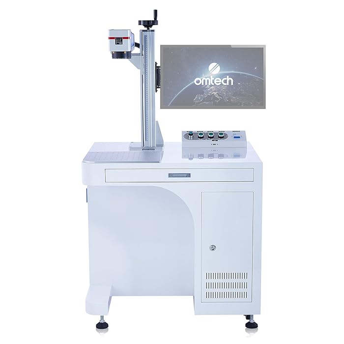 Buy OMTech 50W Fiber Laser Engraver with 100,000 Hour Laser and 12x12