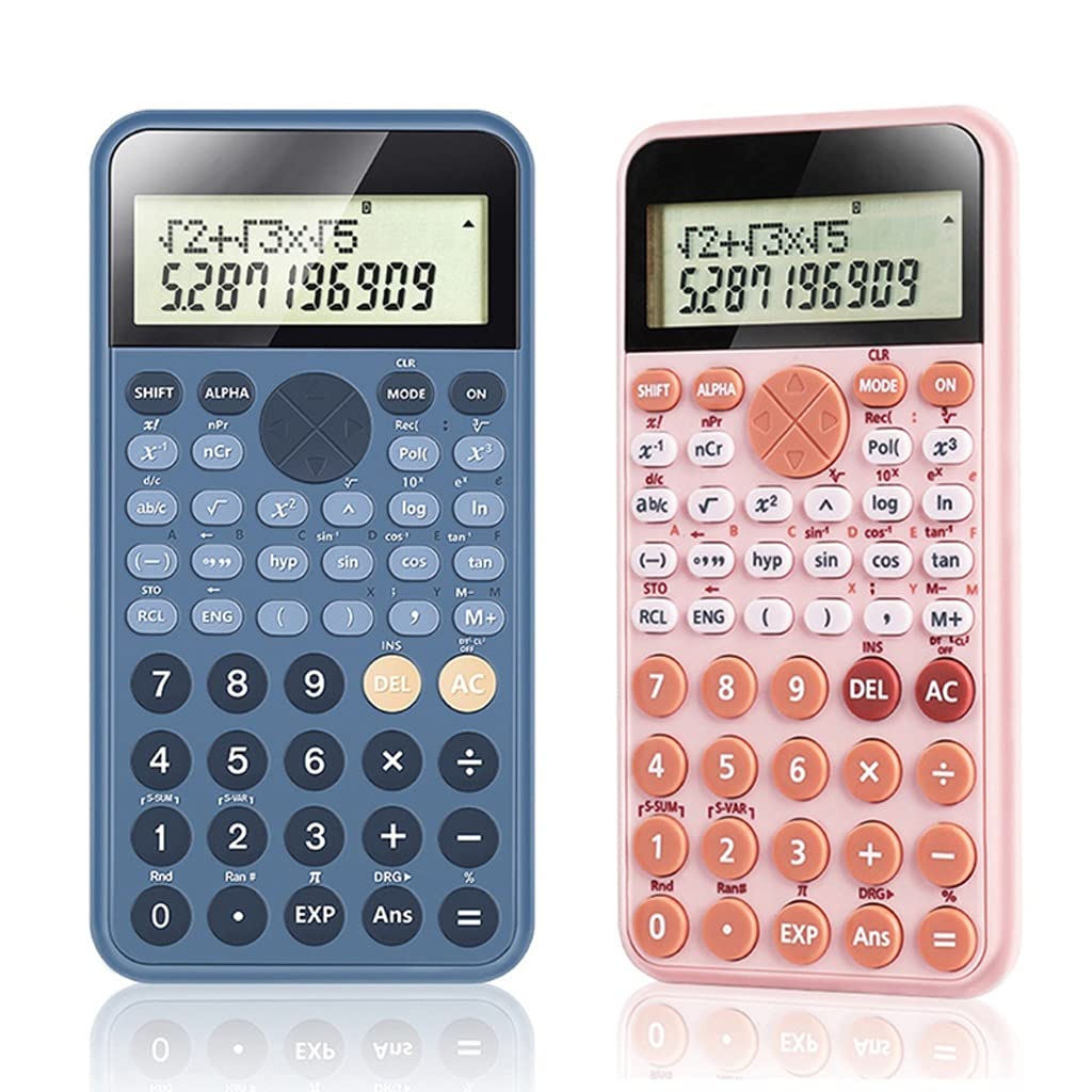 JFDBGU Portatile Calcolatrice scientifica Cancelleria Scuola SCUOLE di Ufficio Multifunzione Scuola di SCUOLE SCUOLE Strumento SCORTORYER(Blue,White)