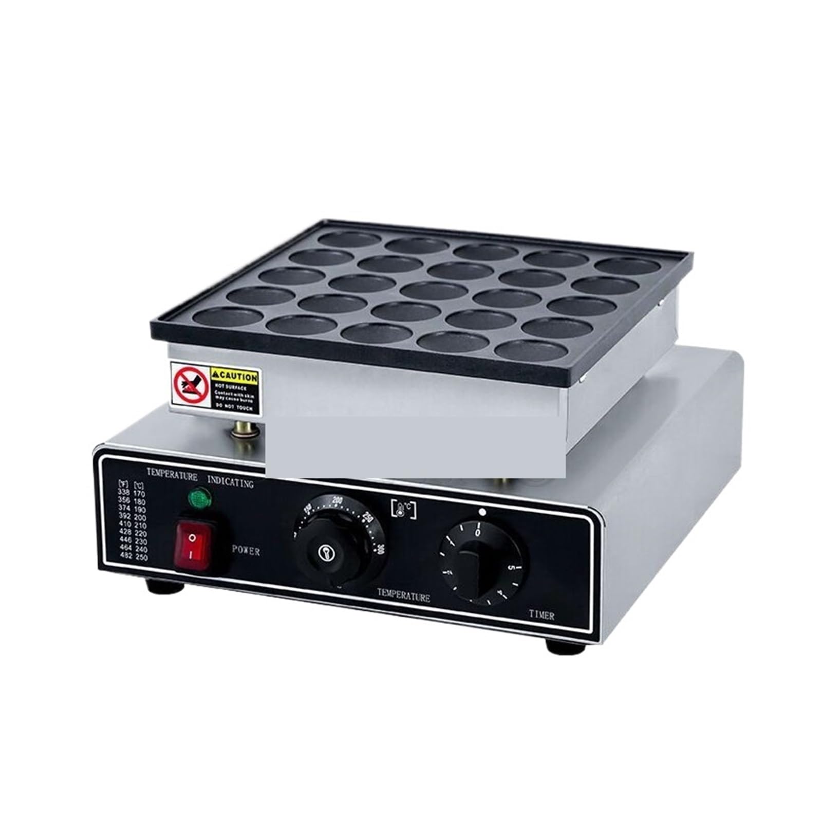 Komercyjna Elektryczna Mini-maszyna Do Robienia Naleśników Holenderskich 25 Otworów, 800 W, Gofrownica, Holenderskie Poffertjes, Grill, Muffinki, Naleśniki, Chleb Szybkie I RóWnomierne Nagrzewanie