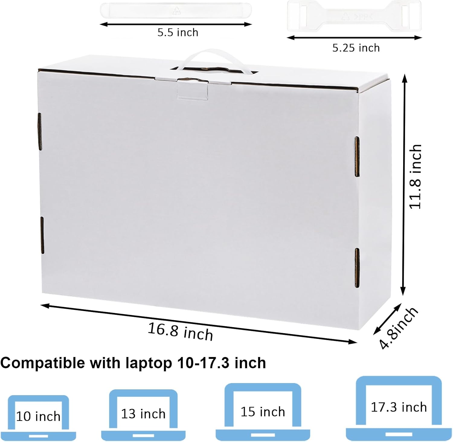 Yarlung Laptop Box with Protection Foam, Cardboard Laptop Shipping Box Secure Mailer Boxes for up to 17.3 Inch Notebook Computer