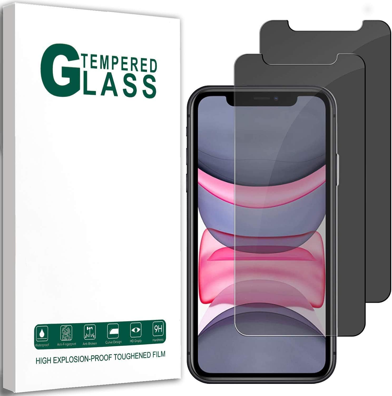 [2 Pack] iPhone 11 Pro Max/XS Max Privacy Screen Protector