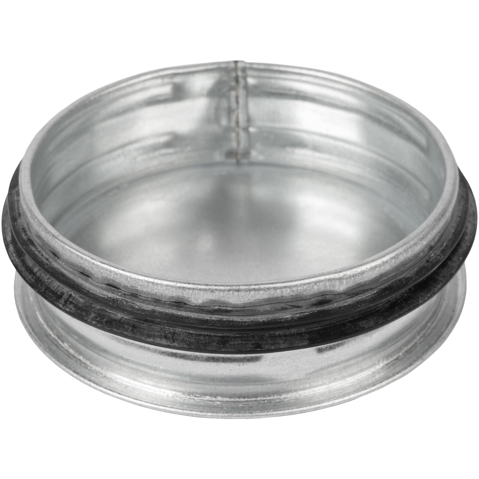 Repa Market 4 Inch / 100mm Galvanized Steel End Cap with Rubber Gasket, Round Duct Plug Male Fit - Image 4