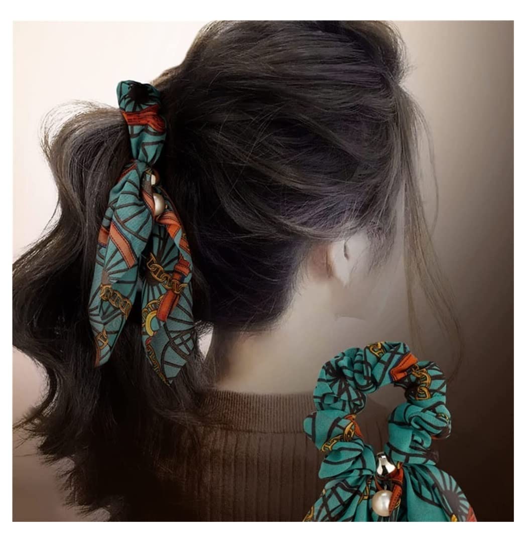 RUVOO Haargummi Scrunchies Geknotete Schleife Haargummis Haarschal Haargummis Pferdeschwanzhalter Für Frauen Und Mädchen Haargummis Haarschmuck