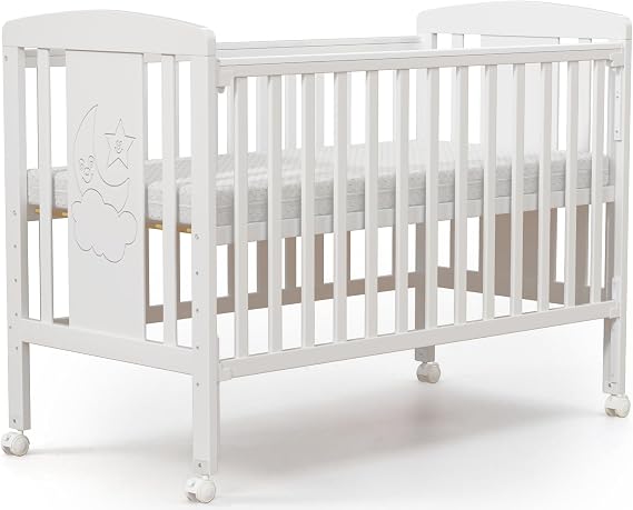 LOVIAN BABY Mini Lit Cododo et Berceau Évolutif 3-en-1 Multi-Hauteurs avec Roulettes