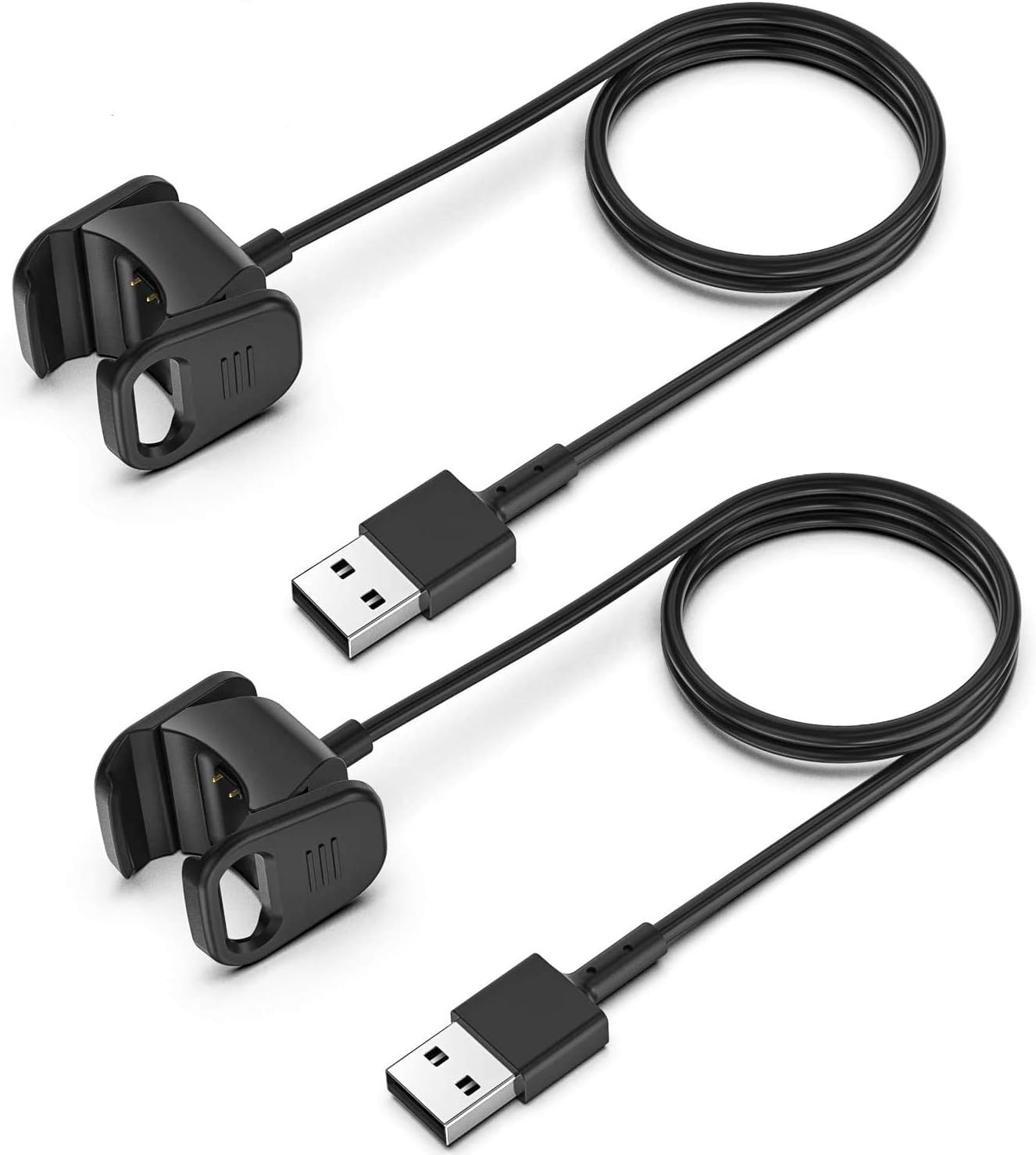 Fymint 2-Pack Charger Cable Compatible with Fitbit Charge 4, 3.3Ft Replacement USB Charging Cable Cord Clip Dock Accessories Adapter for Charge 4 Smartwatch : Cell Phones & Accessories