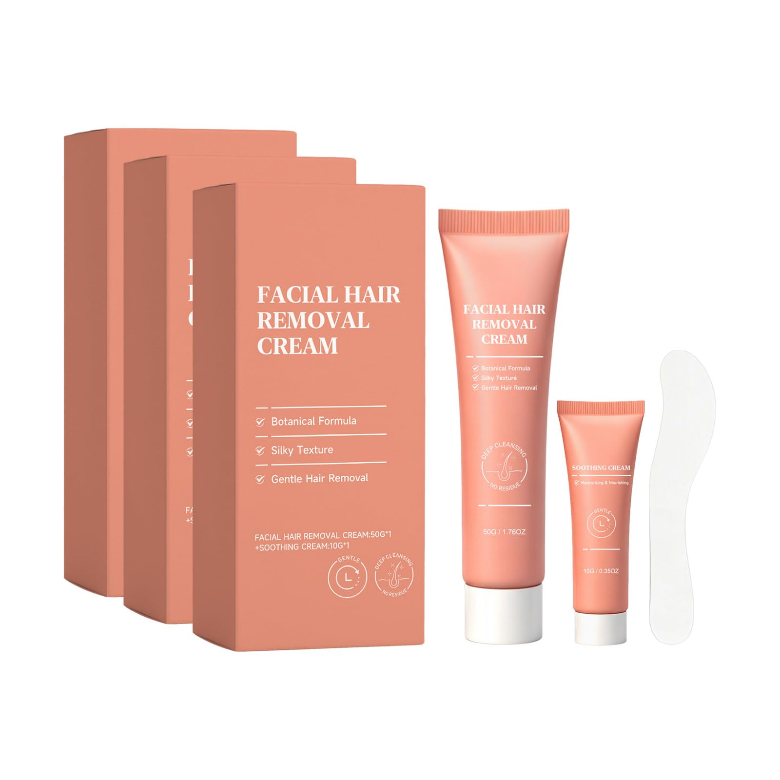 Crema depilatoria per il viso, adatta per pelli sensibili, per labbro superiore, mento, guance, 50 ml (3, 50 ml)