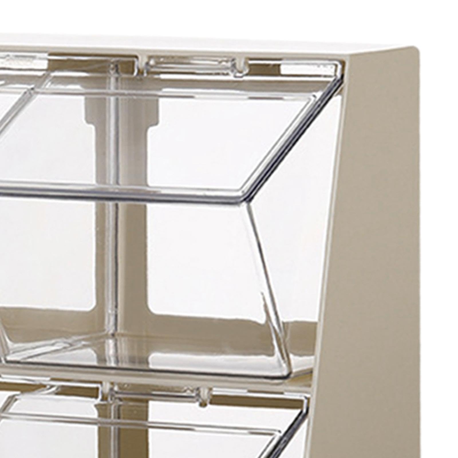 Caja Organizadora de Té Soporte para Café Condimentos Azúcar Y Sobres de Especias con Divisiones PP Resistente Adecuada para Cocina Dormitorio Baño de, Blanco, Individual