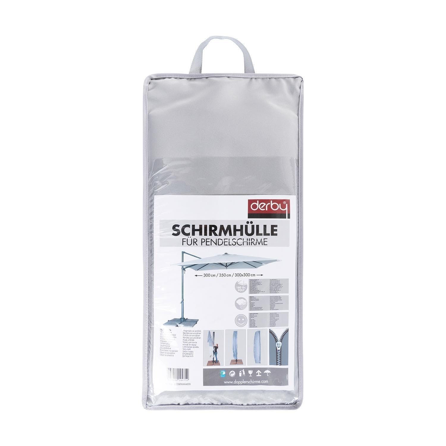 Doppler Schirmhülle für Pendelschirme wie Ravenna 300, 350 und 3x3 D. 827 grau