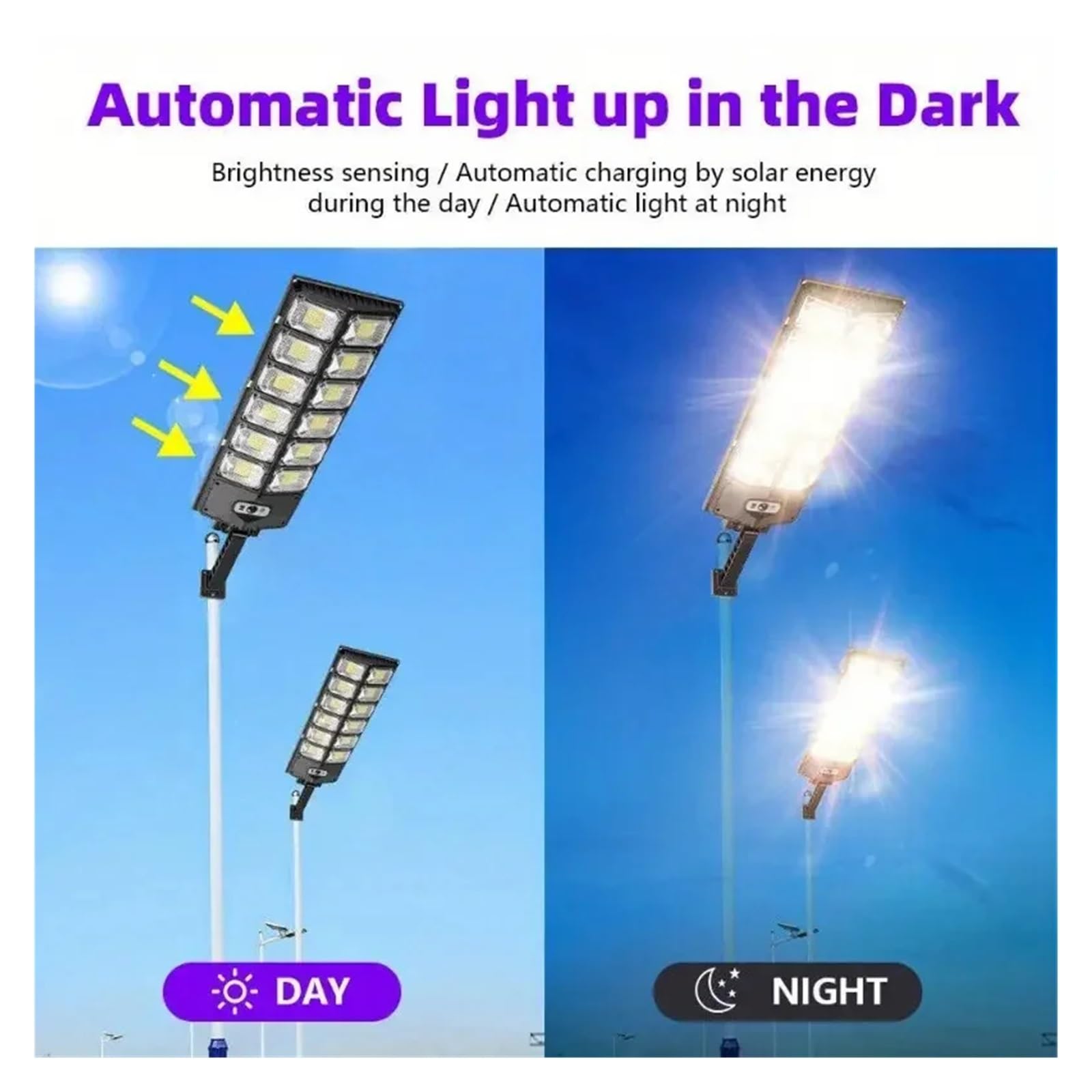 504 LED ultra-luminoso, luce solare stradale con sensore di movimento grandangolare, telecomando, risparmio energetico, impermeabile 4300 mAh