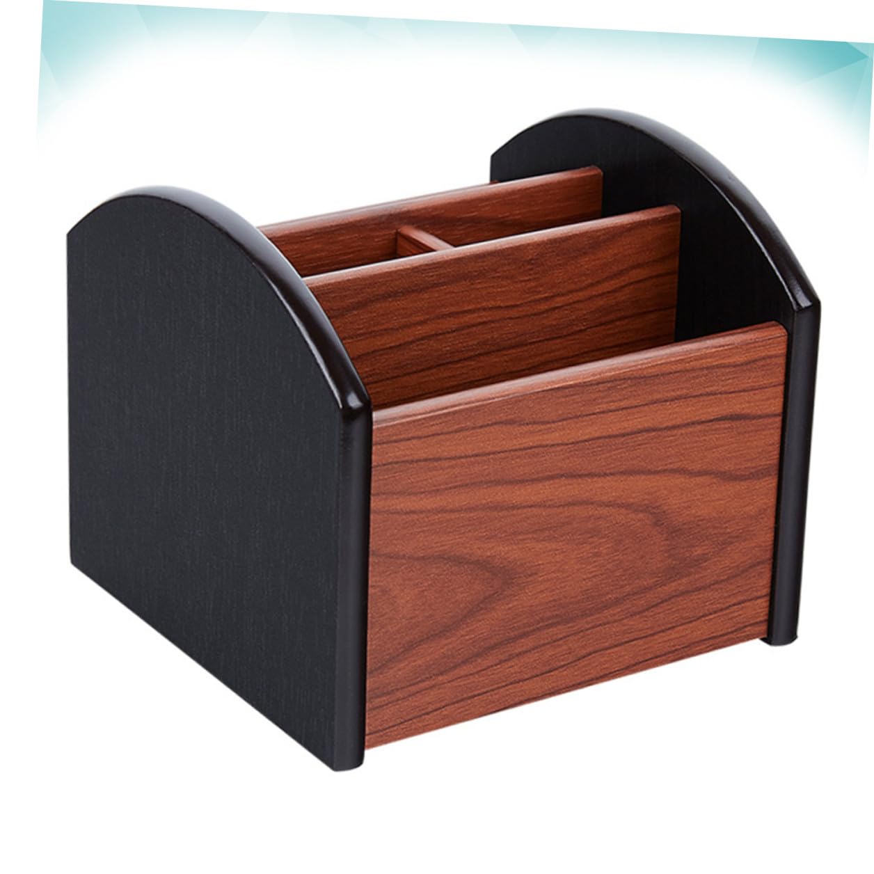 Organizador de Almacenamiento de Madera para Escritorio Portalápices Multifuncional Compartimentos Diseño Compacto y Moderno para Oficina Contenedor Práctico para Artículos