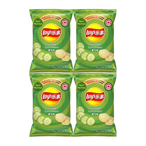 Lays Pepino Patatas Fritas Bolsa 165g5.8oz (Paquete de 4) Enviado desde Canadá