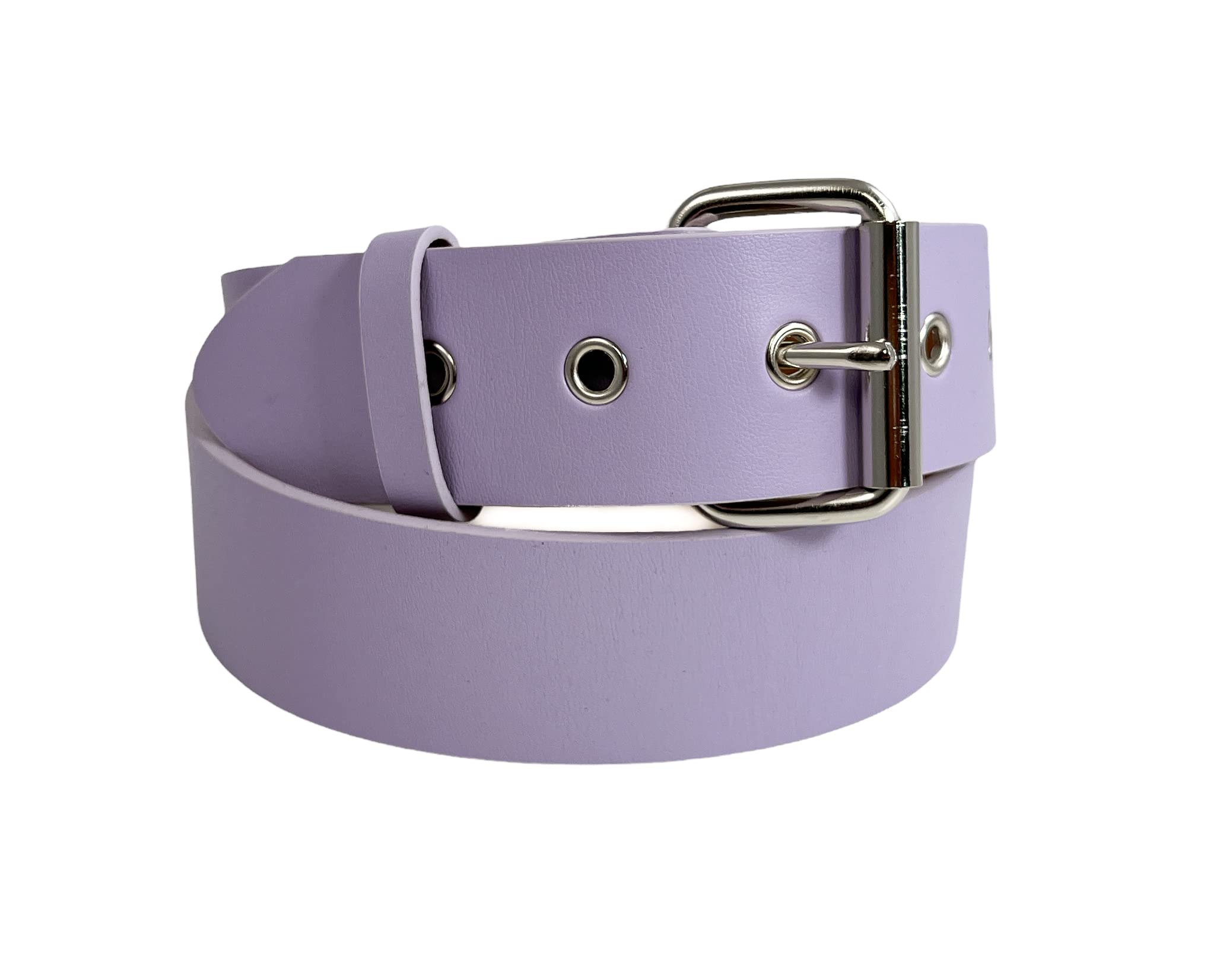 Funk Plus Pastel Purple Vegan Belt Grommet Holes 1 3/4 Inch 4mm Thick Alternative Wear (M)