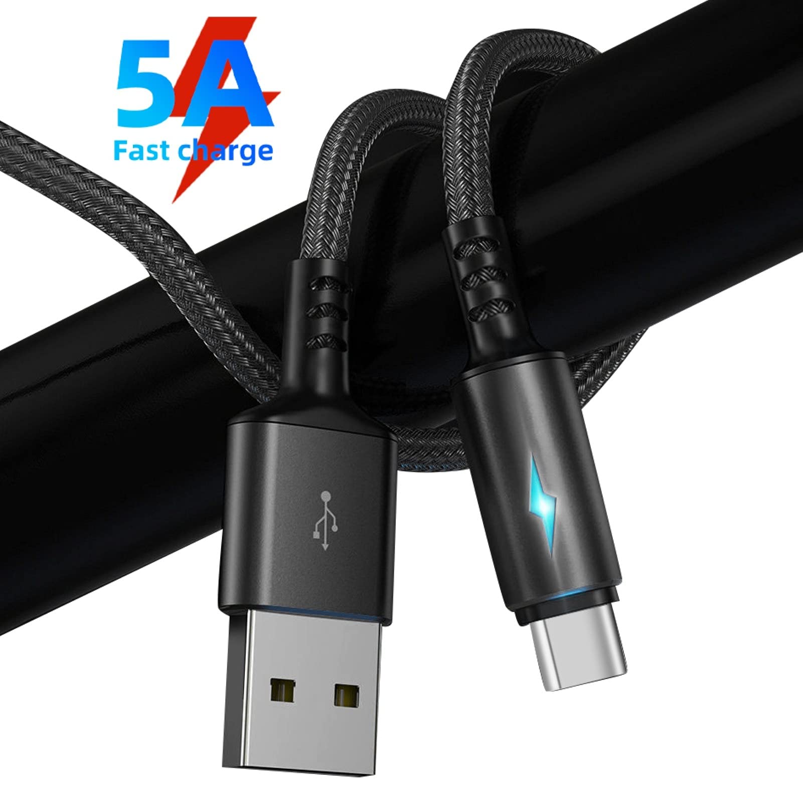 Cavo Di Ricarica Usb Tipo C Da 6ft/2m, Cavo Di Ricarica Multicolore Di Tipo C Ricarica Rapida Compatibile Con Samsung S23 S22 Note 20 Ultra Ipad Pro Air Mini Book Air