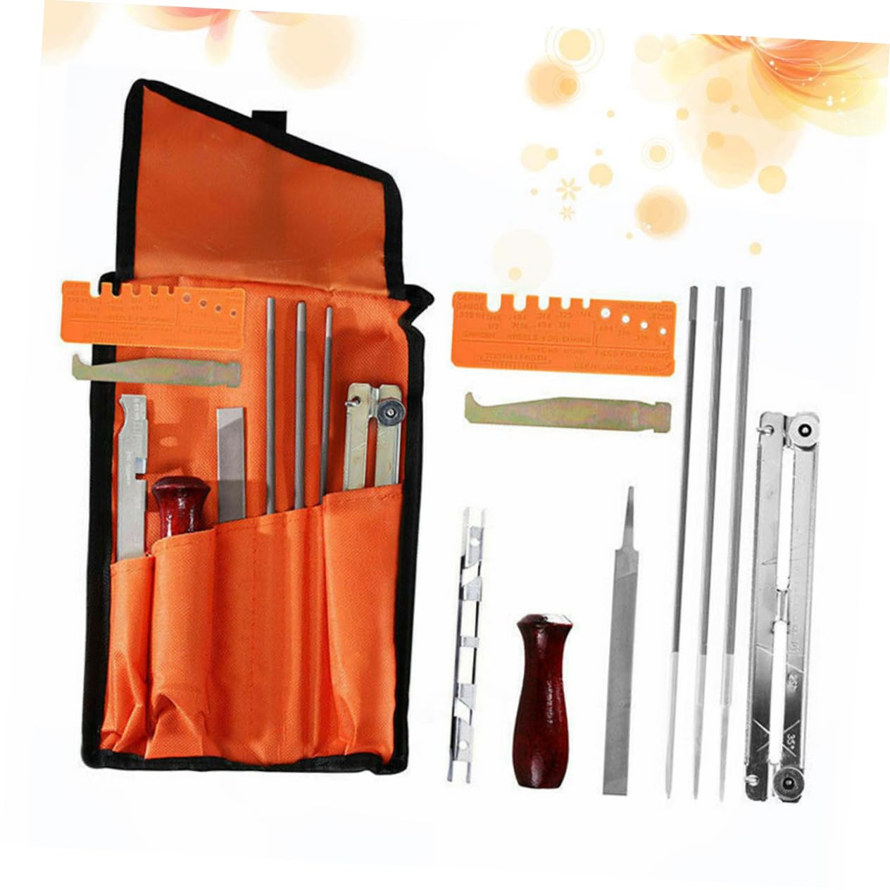 10piezas Afilado De Cadena Kit De Limado Para Motosierra De Accesorios Duraderos Afilador De Motosierras Para Uso Profesional Jardinería
