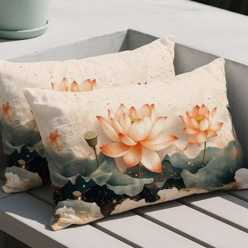 Housse coussin extérieur imperméable 60x80cm rectangulaire double face