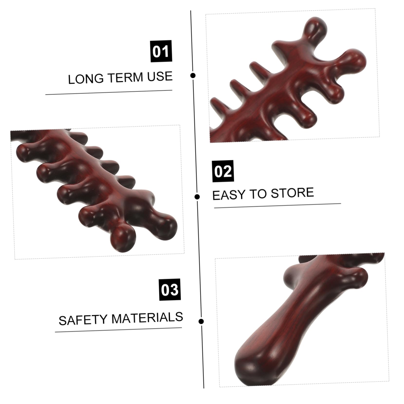 LIFKOME Wide Tooth Scalp Massager Comb Natural Hair Care Tool for Compact Acupoint Scraping Comb for Home and Travel Use