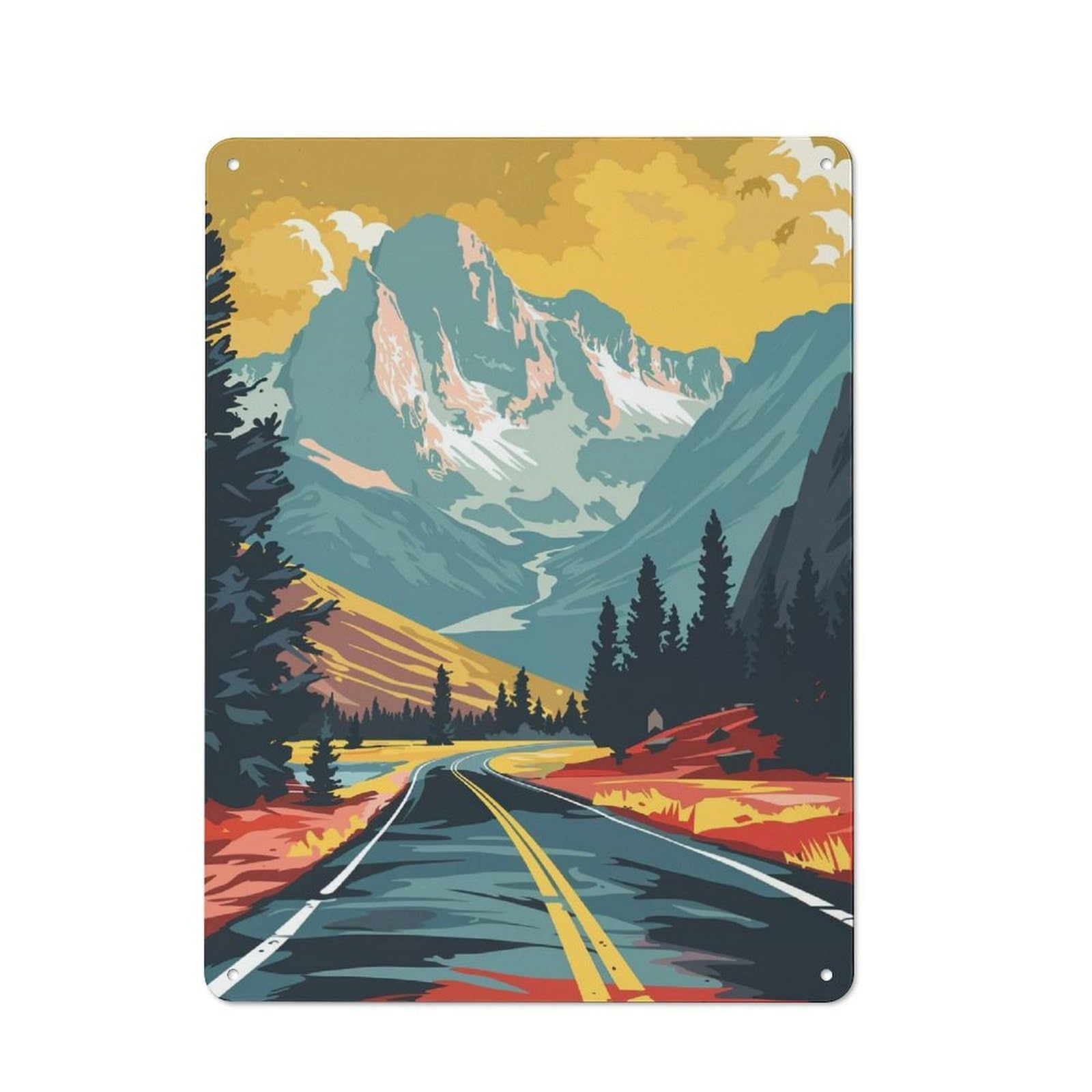Junmoney Yellowstone National Park Retro Tin Sign 40X30cm For Lounge Or Reading Corner, Gift For Lounge Decor Fans During The Christmas Season
