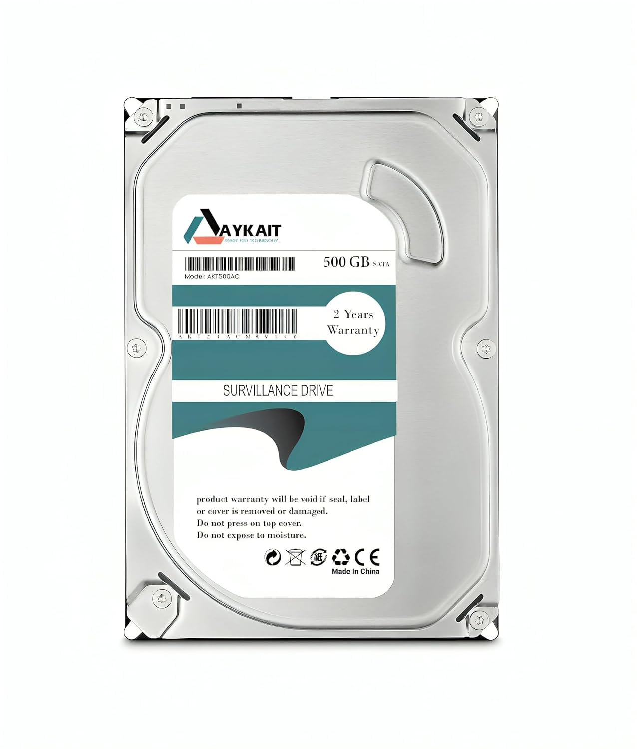 AYKAIT 500GB Internal SATA Hard Drive – 3.5 Inch, 7200 RPM, Reliable HDD for Desktop PC & Surveillance Systems, High-Performance Storage with 2-Year Warranty