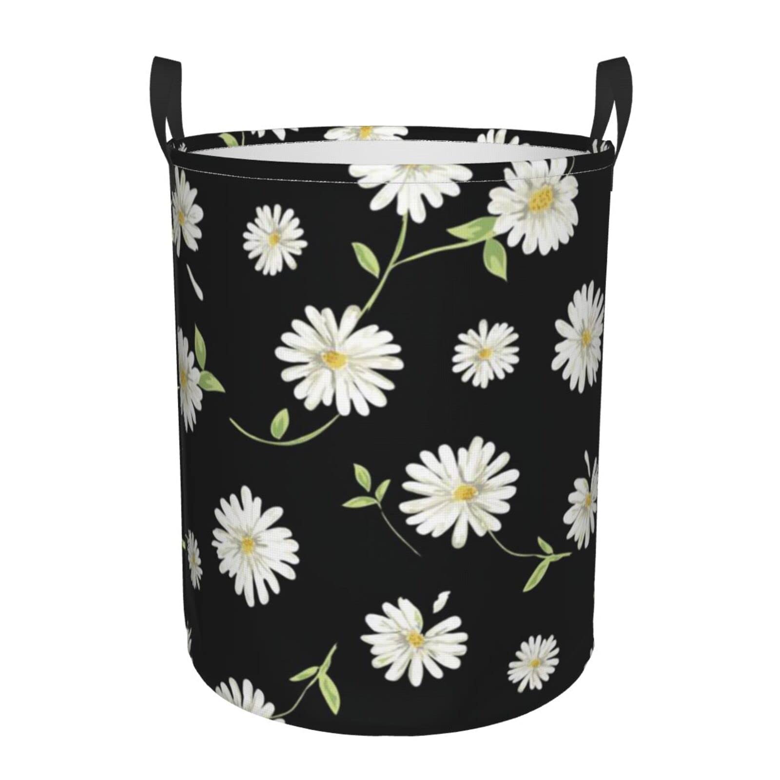 Panier à linge pliable à motif marguerites pour organiser la chambre de bébé