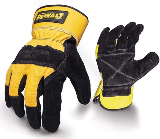 Dewalt Mens DeWalt Rigger Durable Strong Leather Gloves