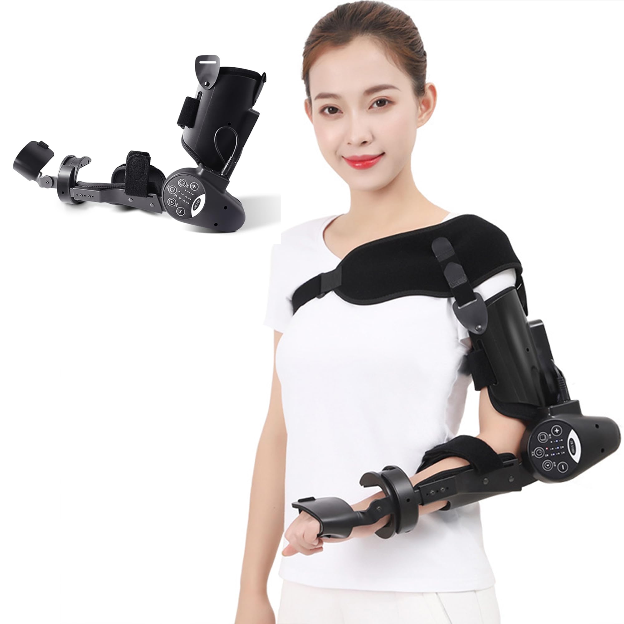 Equipo De Robot De Rehabilitación De Codo Inteligente Eléctrico: Ejercicio De Brazo Con Bisagras Con Codo Con Bisagras Con Control Remoto Inalámbrico Y Para Recuperación De Brazo, Codo Y Mano Right
