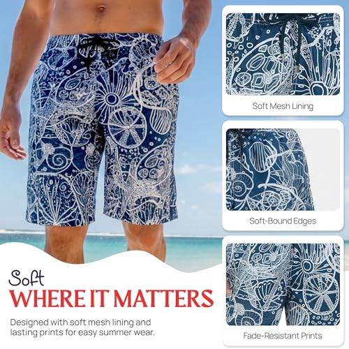 Image of KAILUA SURF Mens Swim Trunks Long, Quick Dry Mens Boardshorts, 9 Inches Inseam Mens Bathing Suits with Mesh Lining