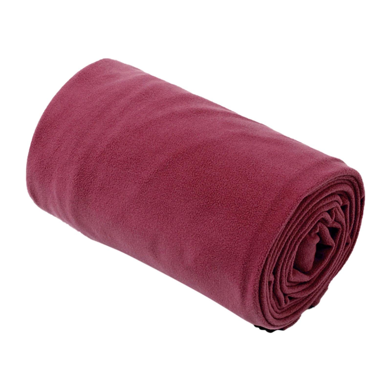 Soft Fleece Sleeping Bag Liner Business Backpacking Thermal Camping Blanket Deep Red-image-8