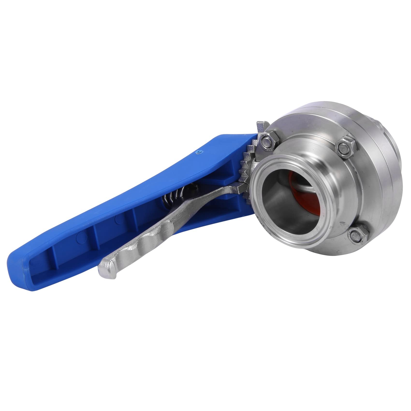 2 x 38 mm SS304 en acier inoxydable sanitaire 3,8 cm Tri Clamp Vanne papillon à presser Déclencheur