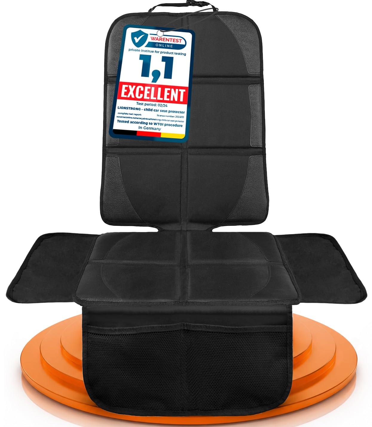 LIONSTRONG® Protettori per Sedile Auto [COMPATIBILE ISOFIX] - negro | Protezione per Seggiolino Auto - Impermeabile - Poliestere - Coprisedile per Auto - Compatibile Universale