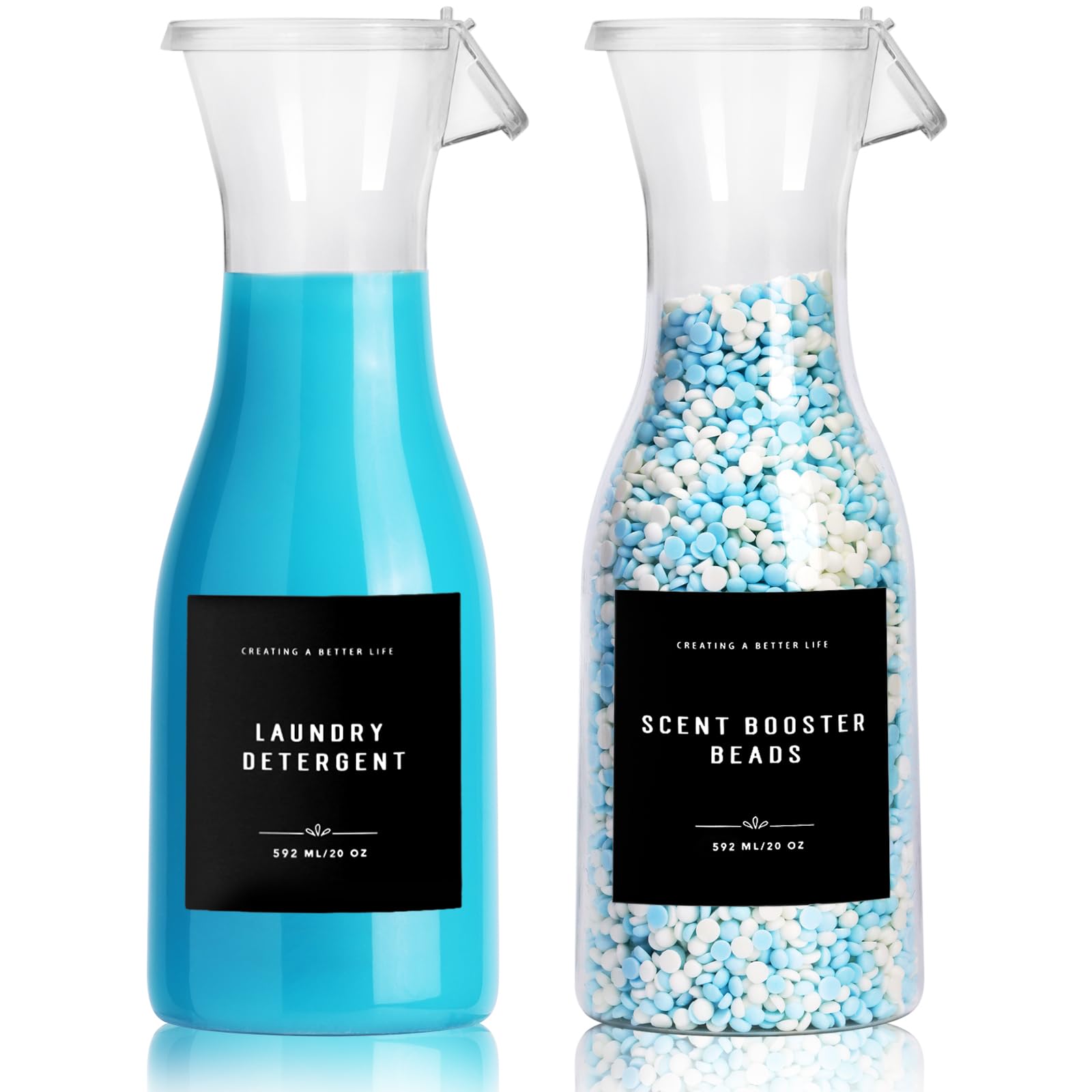 Laundry Detergent Dispenser Bottle 20oz With Waterproof Label For