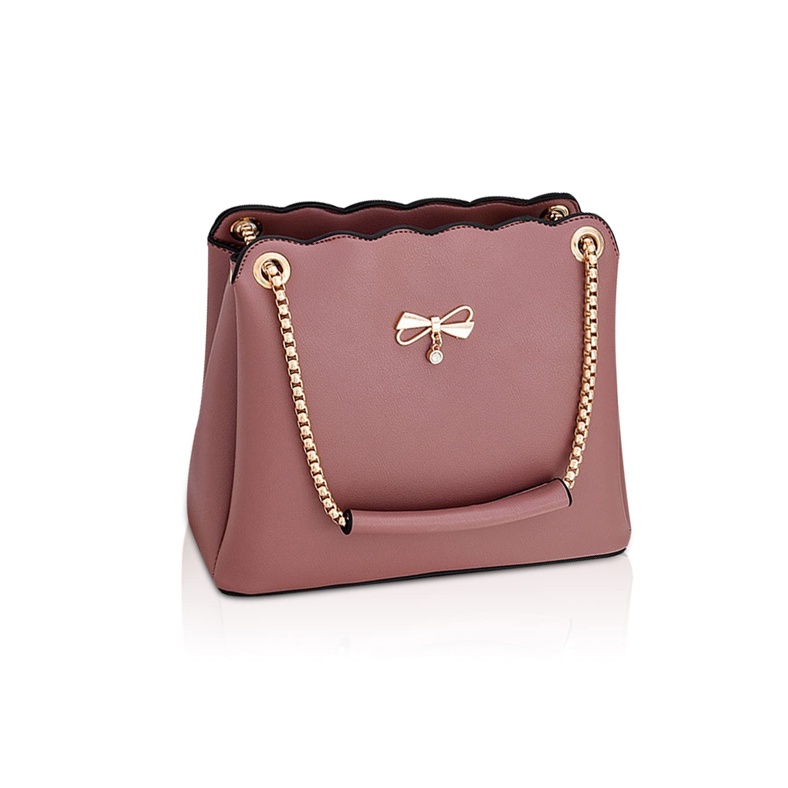 NICOLE & DORISSmall Handbags Shoulder Bag for Women Satchel Handbags PU Leather Clutch Bags Ladies Underarm Bag with Chain