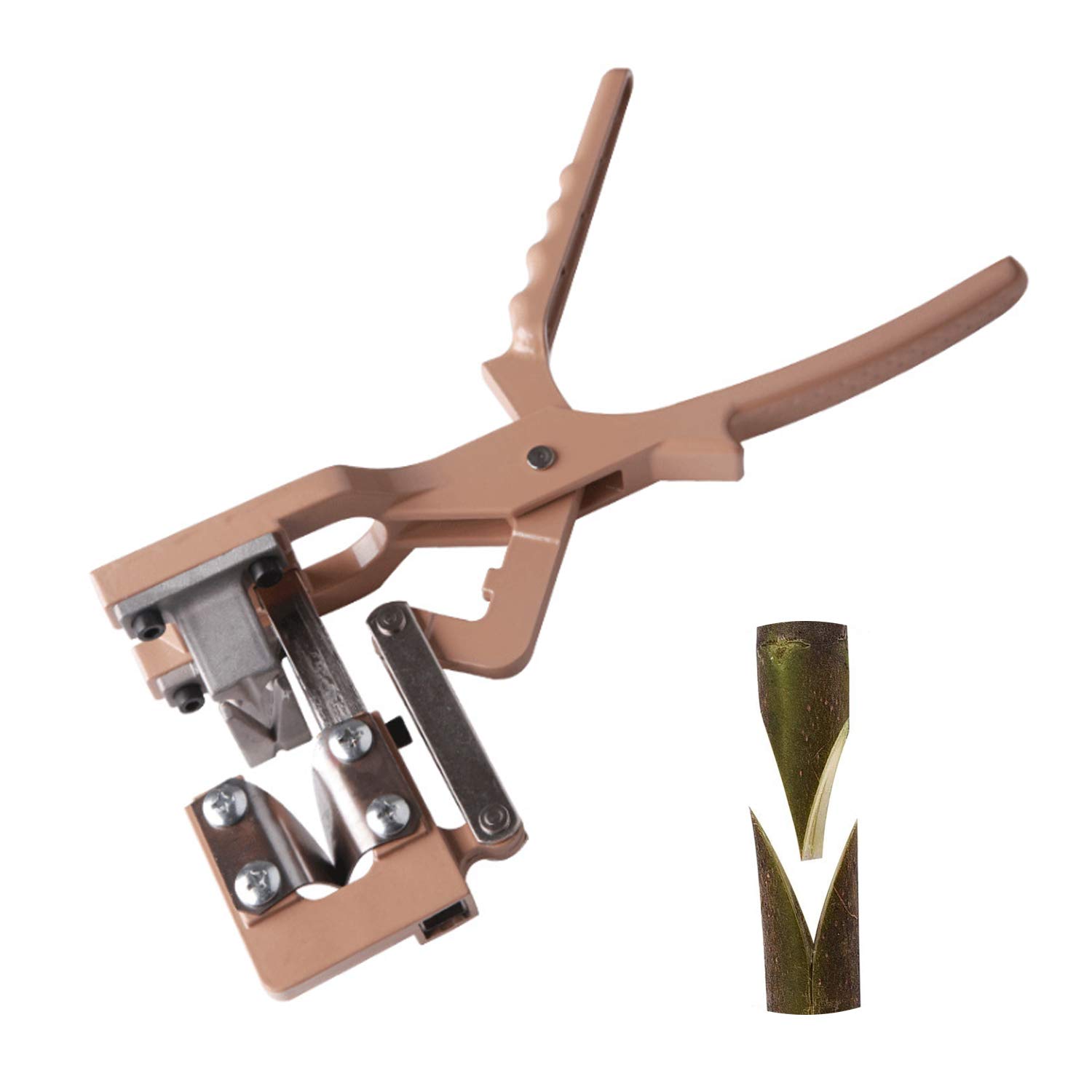 Gardening Hand Pruners Garden V-Share Grafting Cutting Tool Fruit Trees Pruning Shears Scissor Grafting Cutting Tool with Anti-Slip Handle