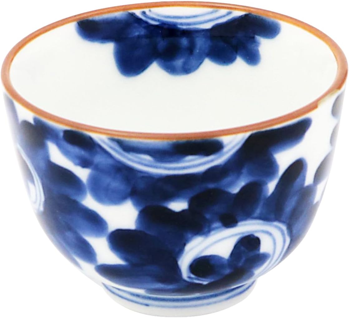 Arita Ware 35116 Tanyama Kiln Gui Cup Ancient Dyed Arabesque Dark