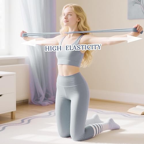 Miniatura 3 de Figura 8 bandas de resistencia con asas (3 unidades, 15 libras+25 libras+35 libras) para hombres y mujeres, bandas de entrenamiento de fuerza para