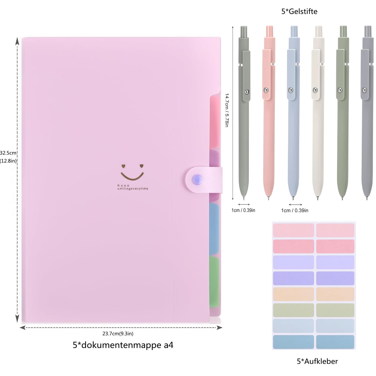 Expanding File A4, 7-Compartment Document Folder with Labels, System, Organiser for Home Office - Image 4