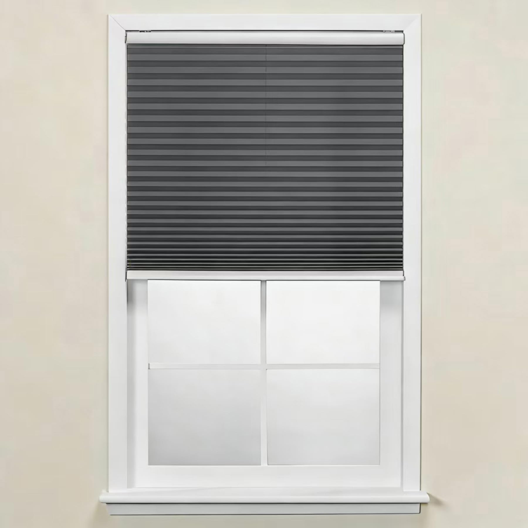 Tenda Avvolgibile 68 x 80 cm Opache, Protezione da Sole e Sguardi Indiscreti, con Clip, Altezza Regolabile, Termiche Tenda Plissettata Crush per Bagno, Soggiorno, Cucina, Grigio