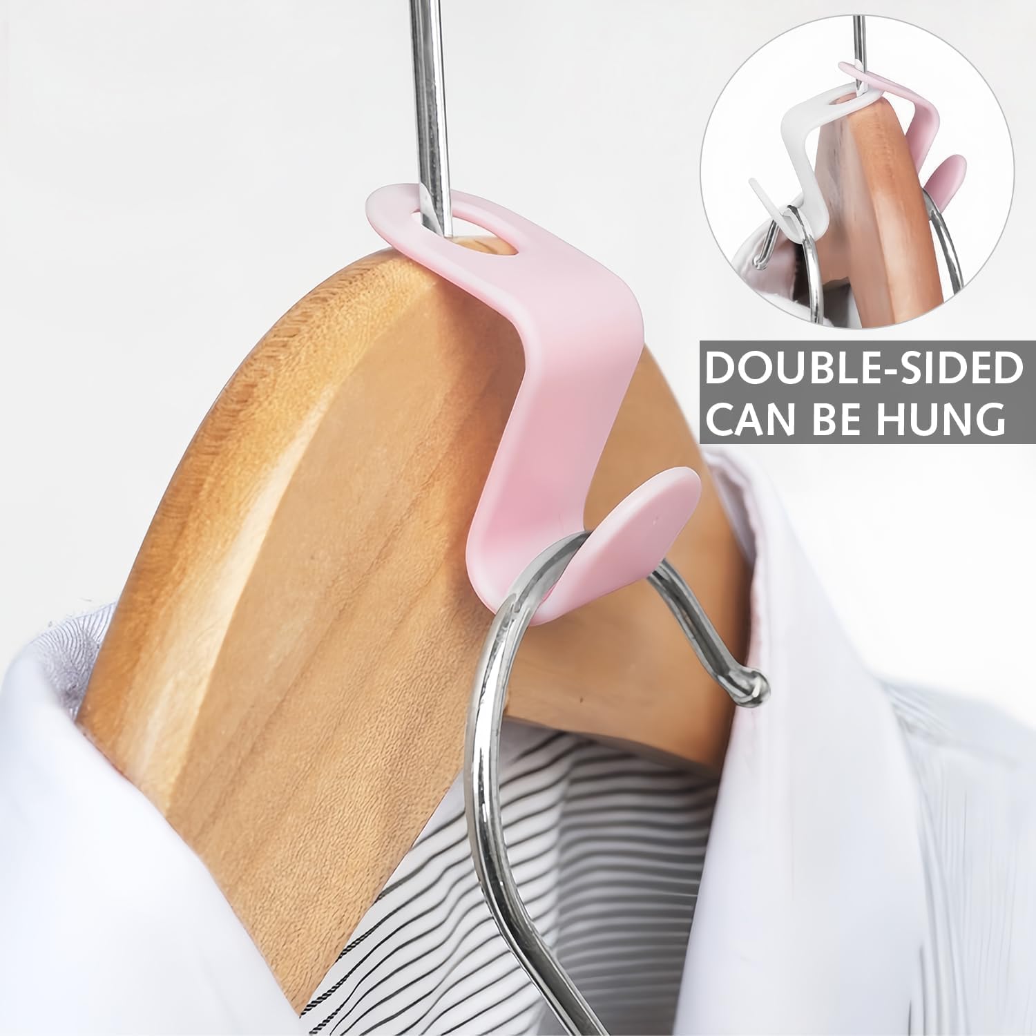 BDHYYM Lot De 8 Crochets Pour Cintres : Optimisez L'espace Dans Votre Placard !