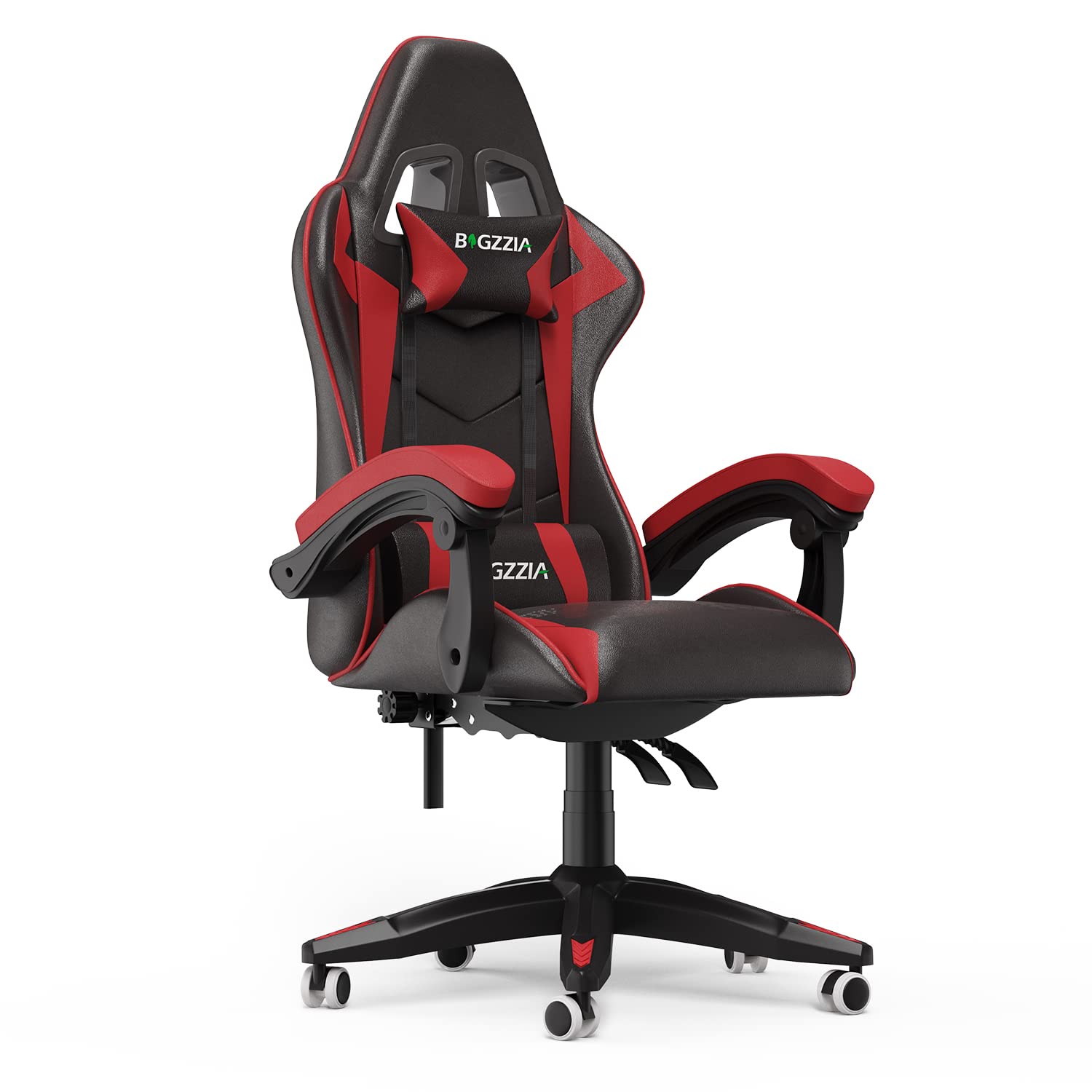 Racingreat Ergonomischer Gaming Chair mit Kopfstütze Lendenstütze (Grau) | PC Stuhl, Zocker Stuhl, Höhenverstellbar, 90°–135° Neigungswinkel, Gaming, Büro, Pause, Kinder, Jugendliche, Erwachsene