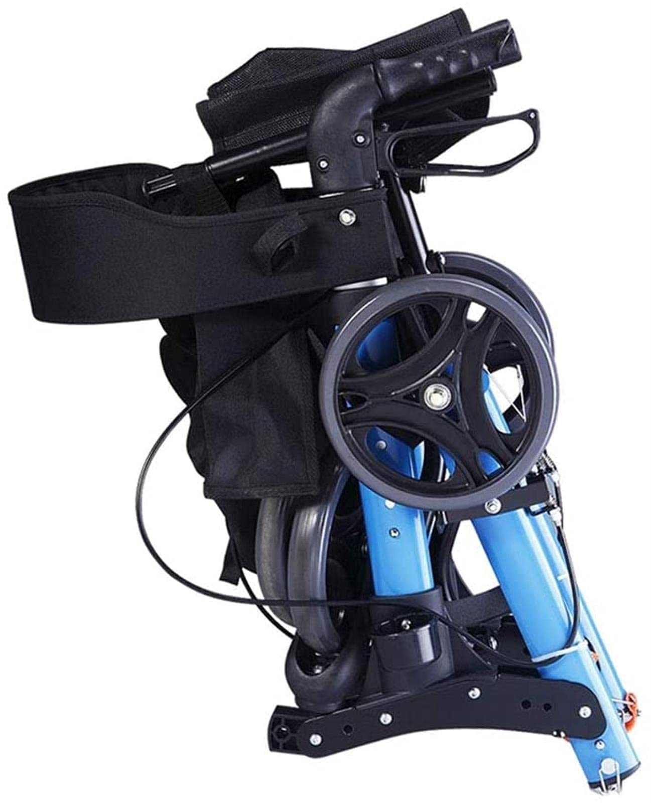 Rollator Walker Walker Standard Walker Rollator Chodzik na kółkach z siedziskiem, chodzik wielofunkcyjny, chodzik dla osób starszych, niepełnosprawnych, pacjentów rannych (niebieski) Tęsknimy za