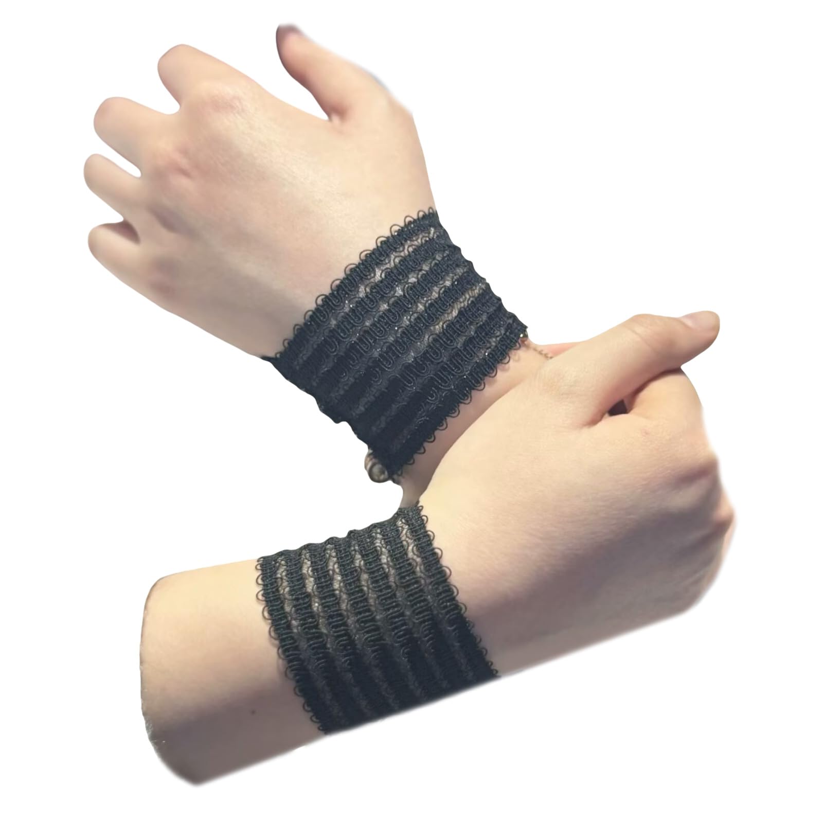 MICFENY Ruffle Lace False Wrist Cuffs Removable Faux Sleeves Arm Elegant Decorative Sweater Cuffs