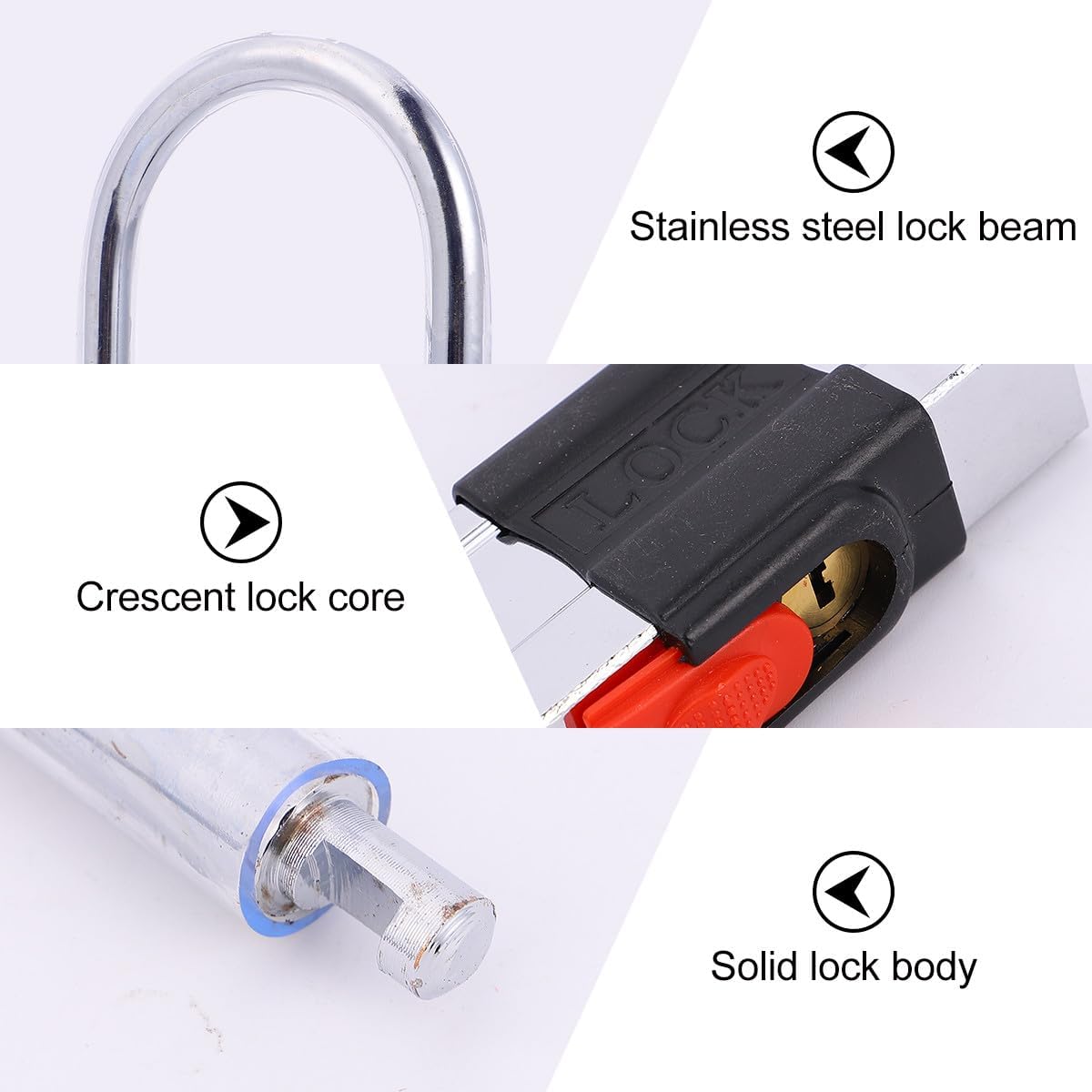 Heavy Duty Anti-Theft U-Shaped Bike Lock with Hydraulic Resistance Shackle, Sturdy Motorcycle and Mountain Bike Security Lock for Outdoor Cycling Use