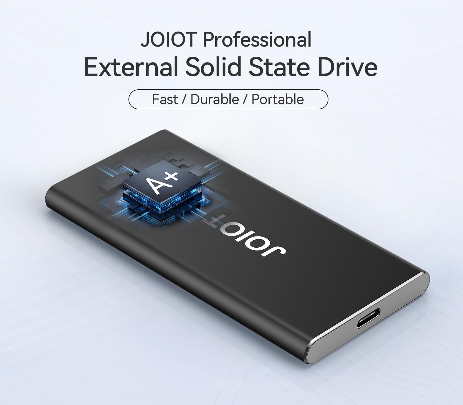 JOIOT 512GB SSD Esterno Portatile Portable SSD USB 3.2 Gen 2x2 Fino a 2000 MB/s Lettura 1700MB/s Scrittura Hard Disk Esterno USB C Stato Solido Esterne per MacBook Computer Laptop Nero