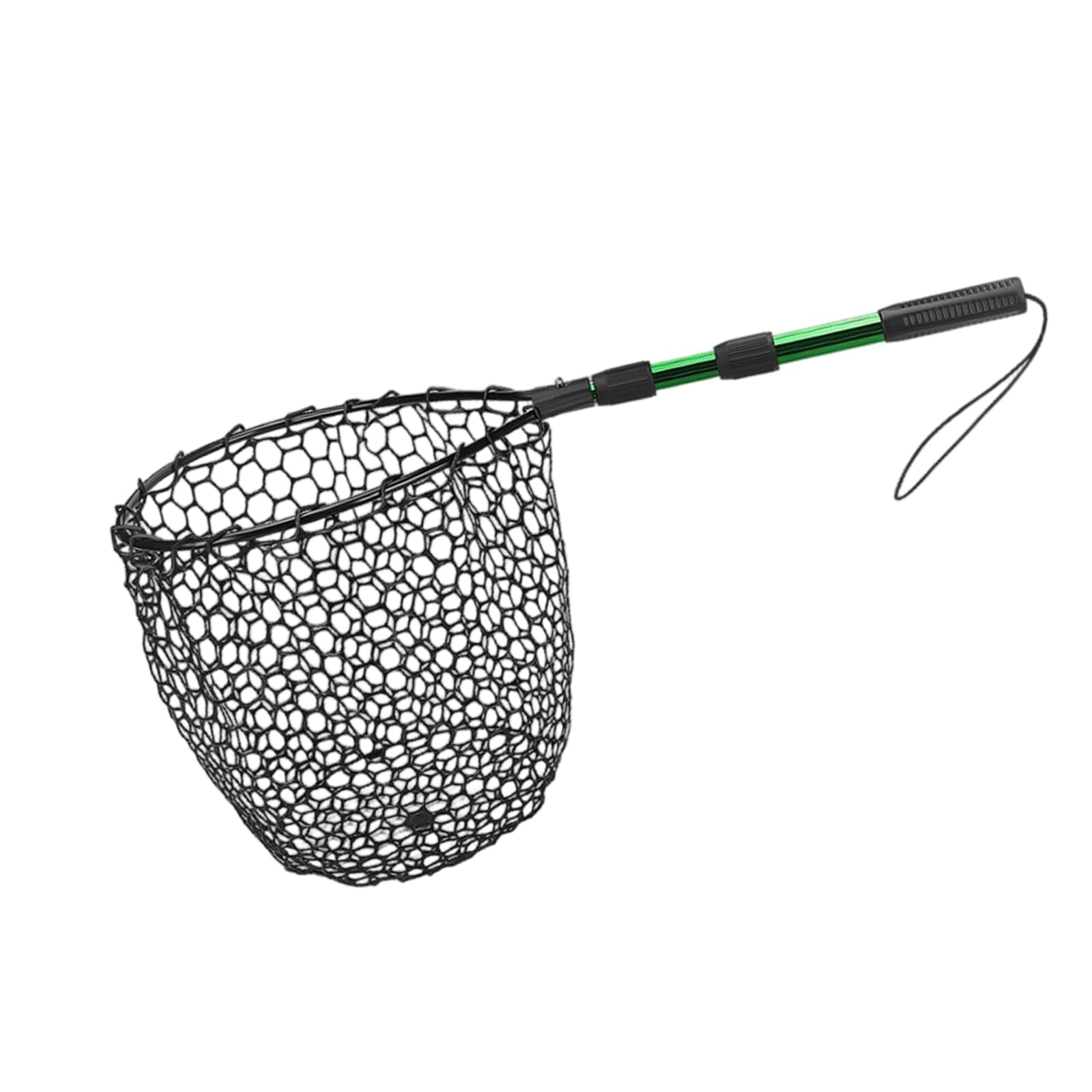 Aluminum Alloys Telescopic Fishing Net with Silicones Meshes and Ergonomic Handle for Outdoor Angling Silicones Fishing Landing Net
