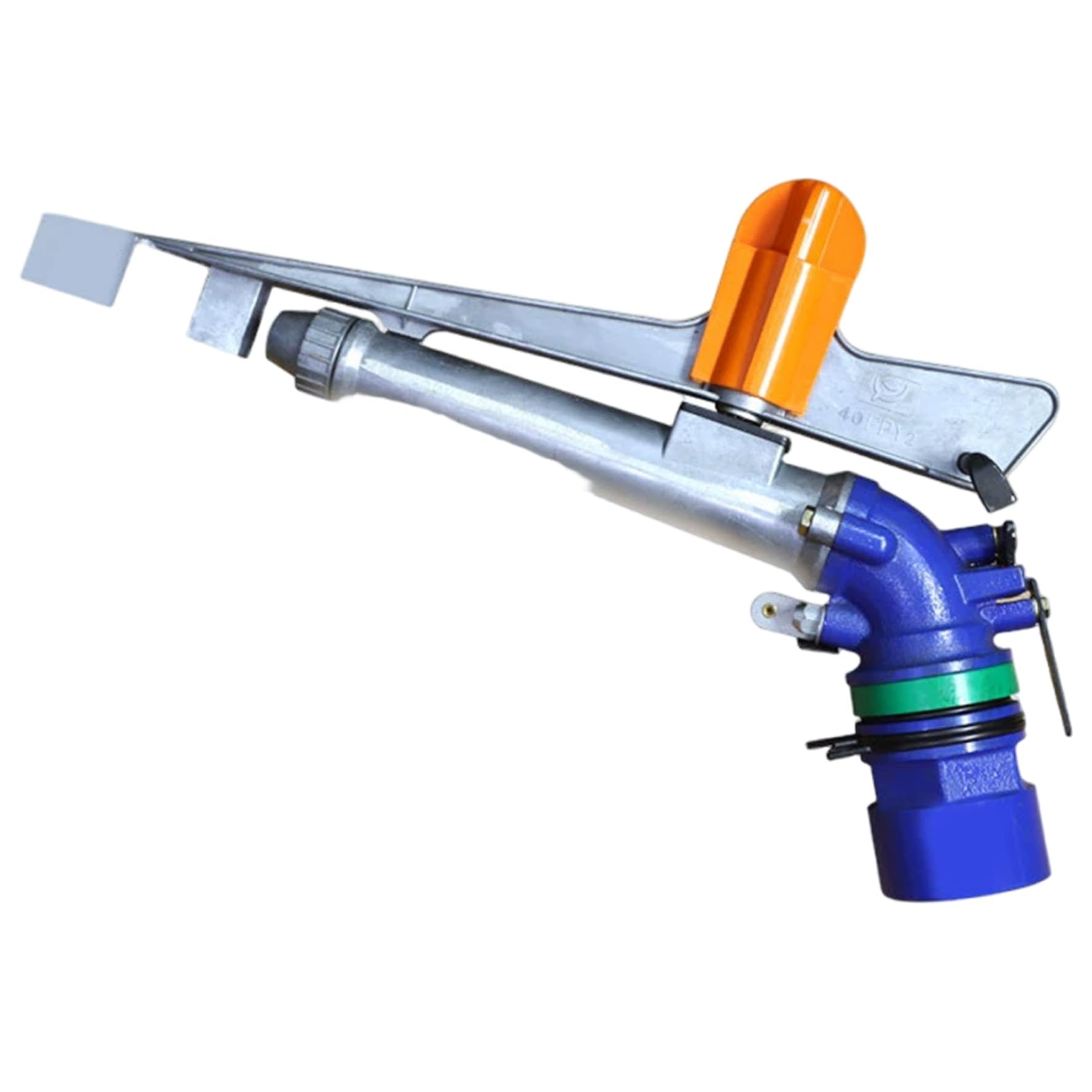Aspersor de riego, aspersor de riego de aleación, Agua giratoria automática con boquillas Dobles, Pistola de Gran Cobertura para Tierras de Cultivo, Jardines, supresión de Polvo.