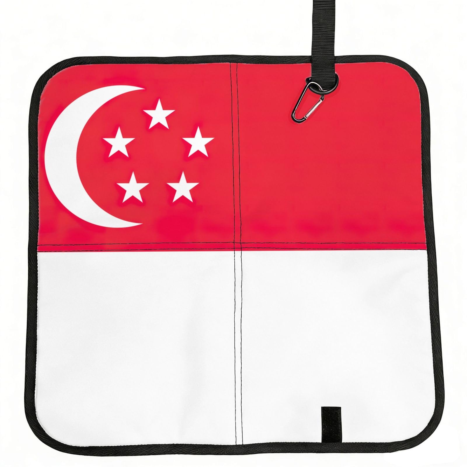 bghdfa Singapore Flag Print Outdoor Sitting Mat Waterproof Oxford Cloth Seat Cushion Folding Foam Camping Seat For Picnic