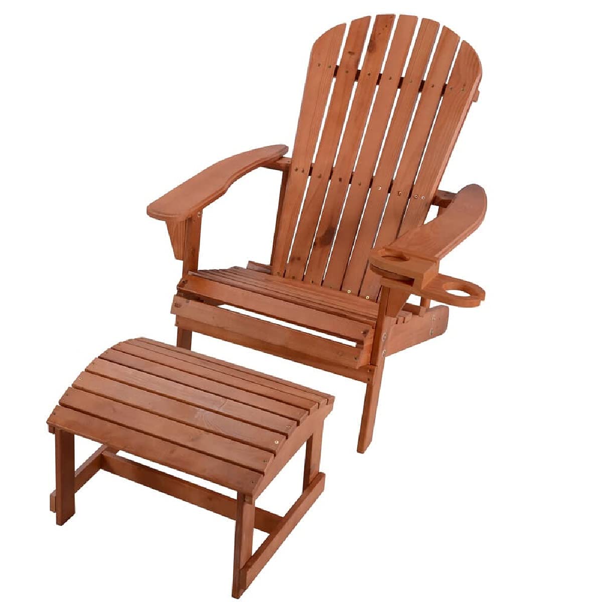 WUnlimited SW2101WN-CHOT Set Adirondack Chairs, Walnut