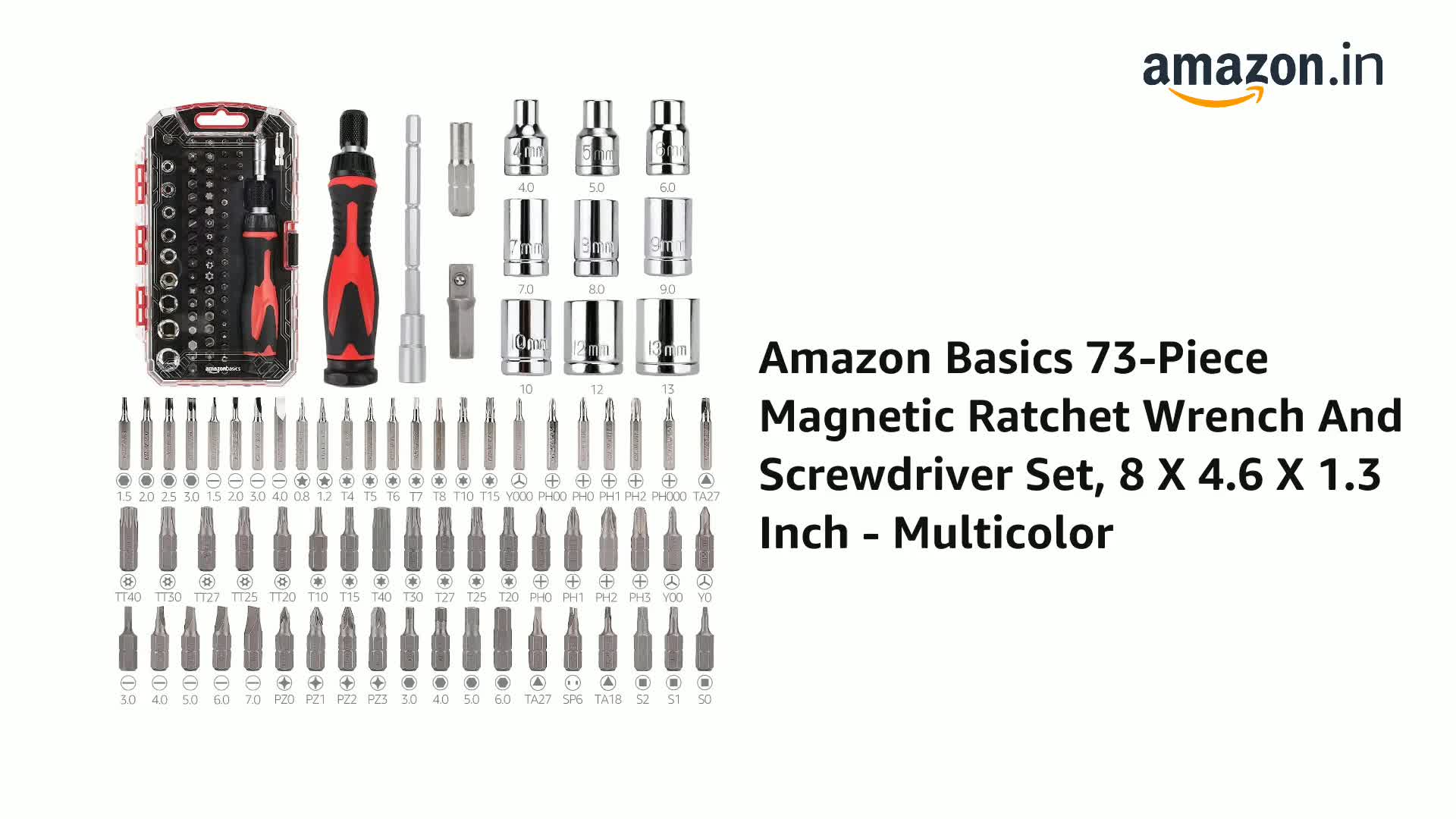 bayma コンプレッションドライバーSMC65 ホーンTD365セット Amazon Basics 73-Piece Magnetic Ratchet Wrench And Screwdriver Set