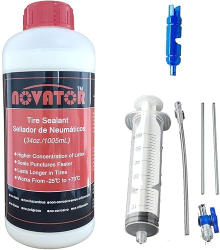 Miniatura 6 de NOVATOR Endurance - Sellador de neumáticos de bicicleta para tubulares, tubulares, tubos, sella más rápido, dura más tiempo, microfibra